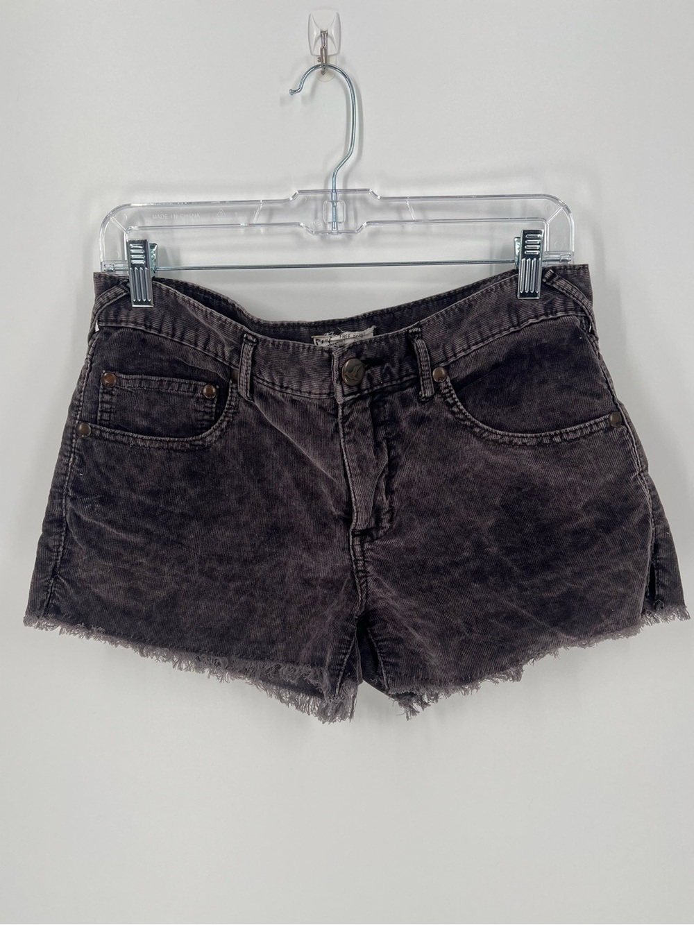 Free People Women's Acid Washed Corduroy Cutoff Shorts Size 27